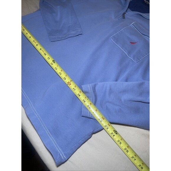 Nautica 1/4 Zip Light Blue Pullover Men's Sz XL - Picture 8 of 10
